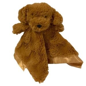 Cloud Island Brown Baby Puppy Lovey Plush Dog Security Blanket W/ Satin Trim New